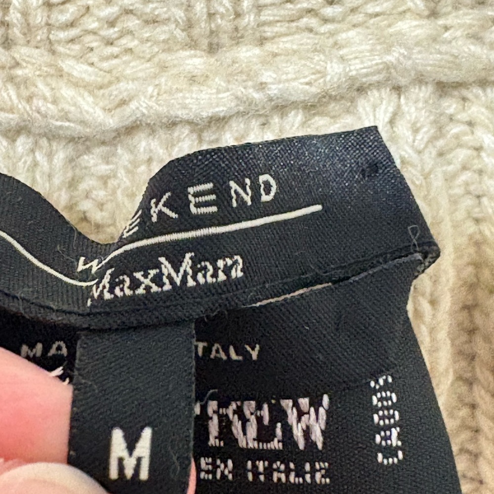 MaxMara Ribbed Full Zip Cashmere‎ & Wool Winter Fall Sweater Women's Size Medium - Picture 8 of 12